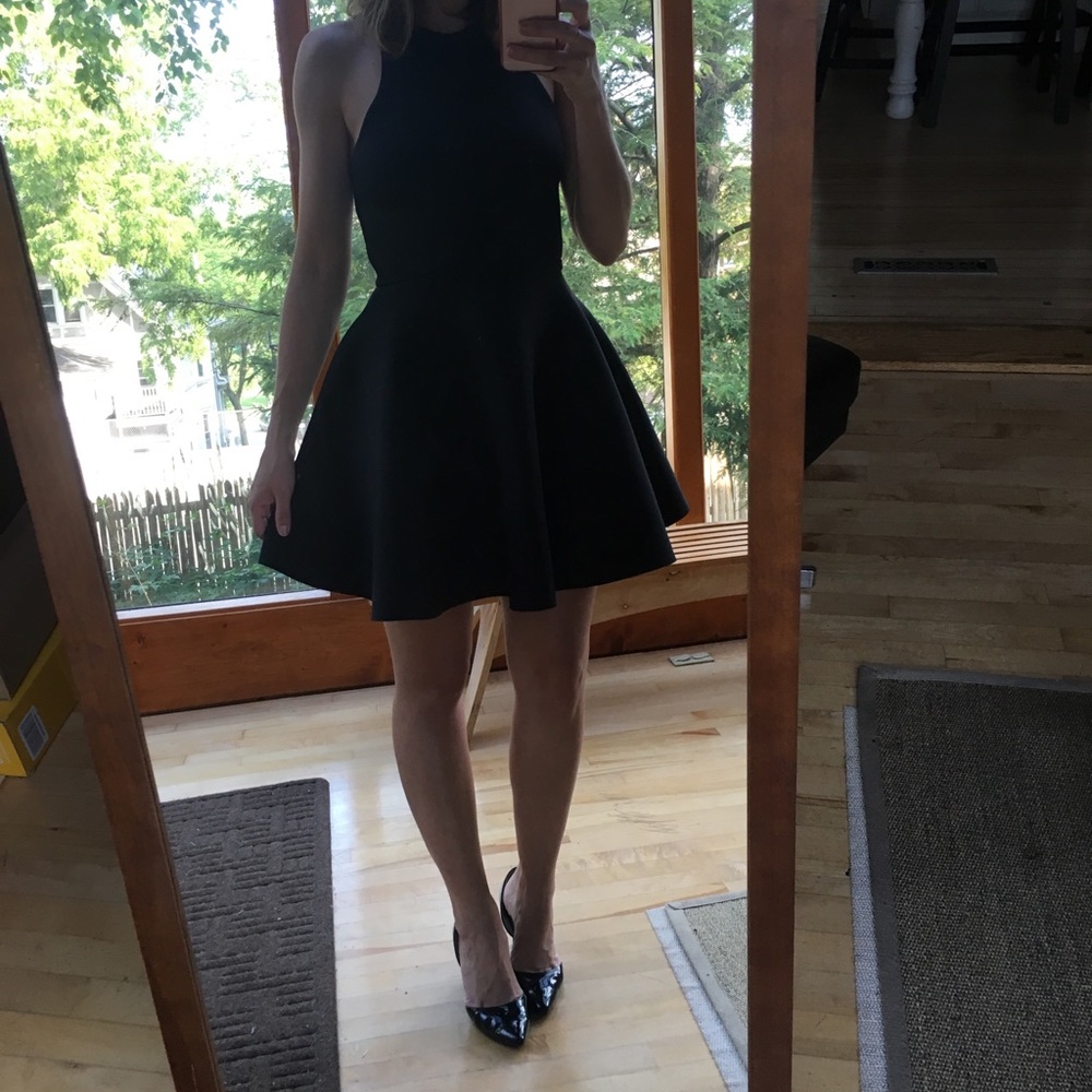 Silence + Noise 🐝 Black Neoprene Skater Dress